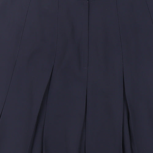 Epic Womens Blue Polyester Pleated Skirt Size 16 Zip - Sheer