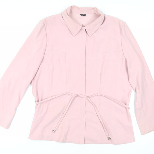 Ellie Louise Womens Pink Jacket Size 20 Zip