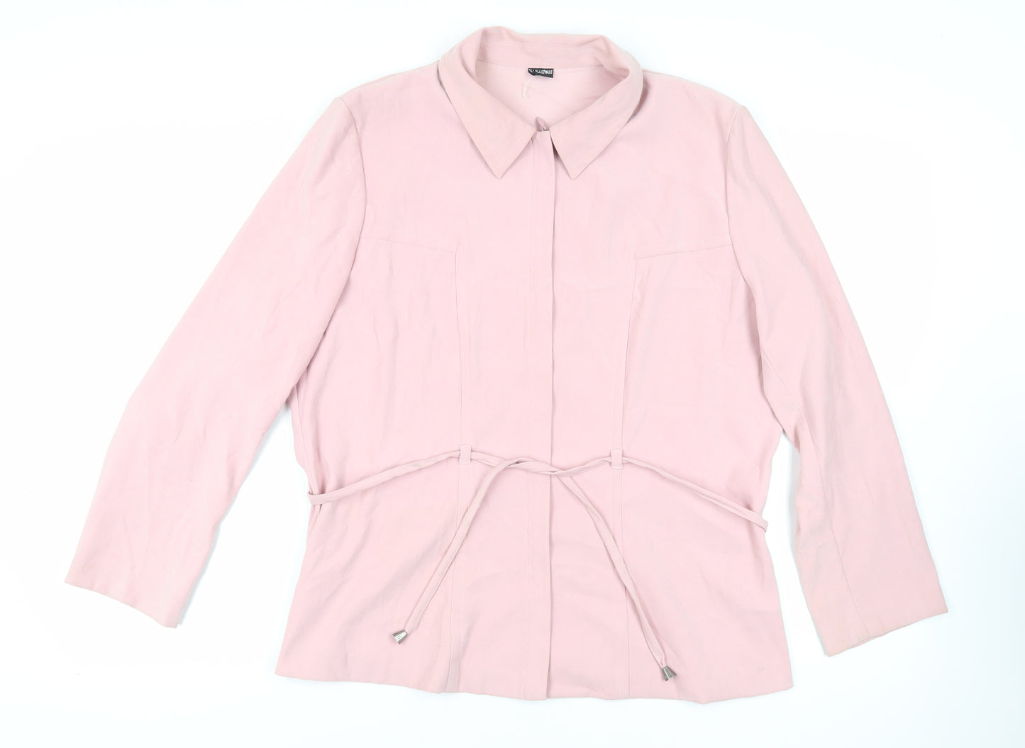 Ellie Louise Womens Pink Jacket Size 20 Zip
