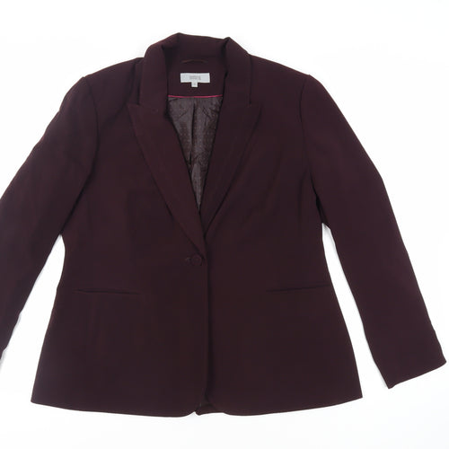 Marks and Spencer Womens Purple Jacket Blazer Size 18 Button