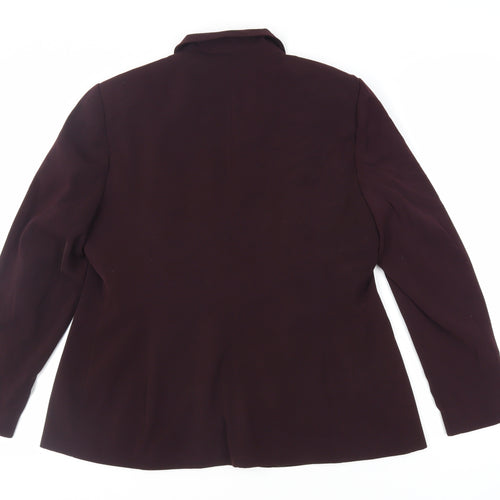Marks and Spencer Womens Purple Jacket Blazer Size 18 Button