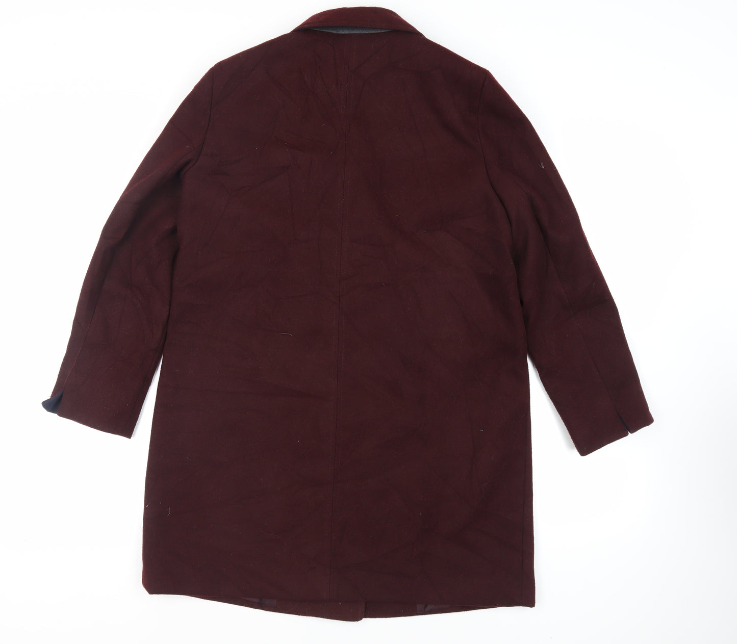Topshop Womens Purple Overcoat Coat Size 12 Snap