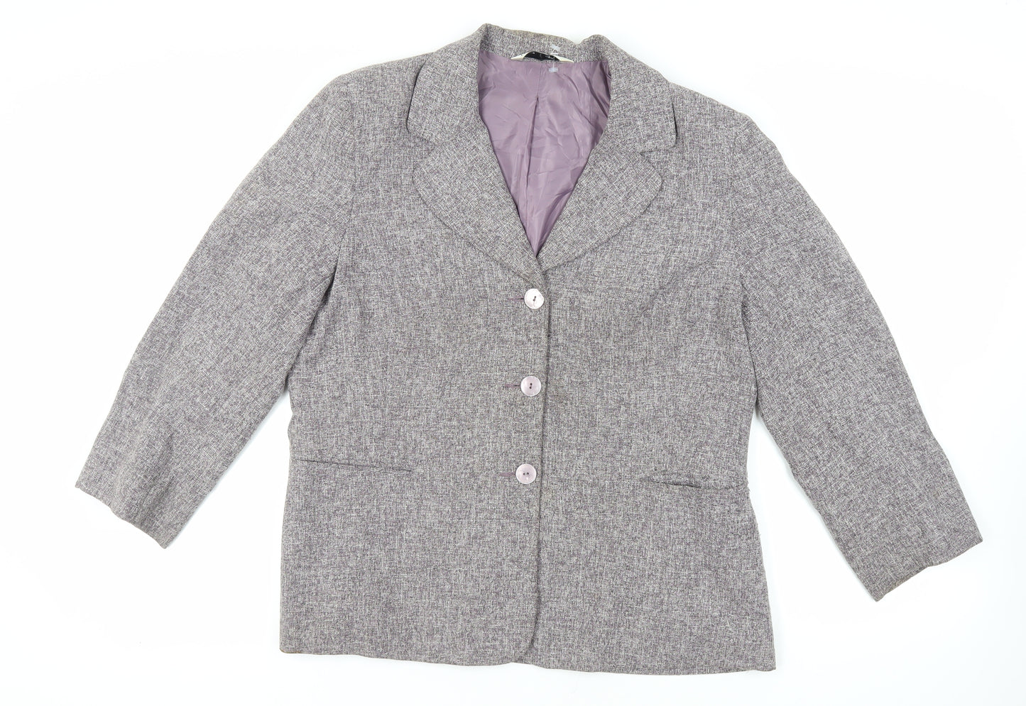 BHS Womens Purple Jacket Blazer Size 18 Button
