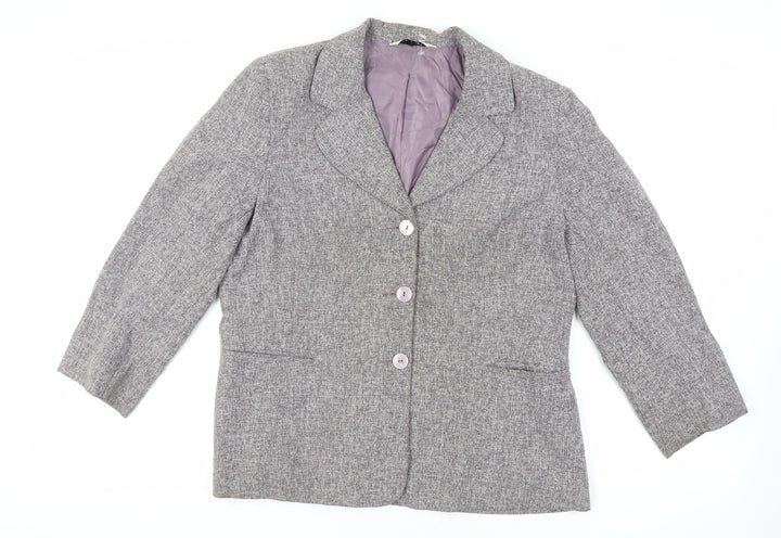 BHS Womens Purple Jacket Blazer Size 18 Button