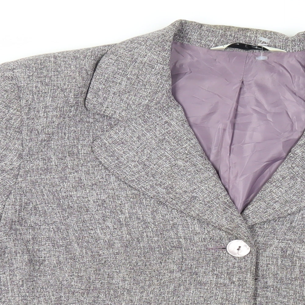 BHS Womens Purple Jacket Blazer Size 18 Button