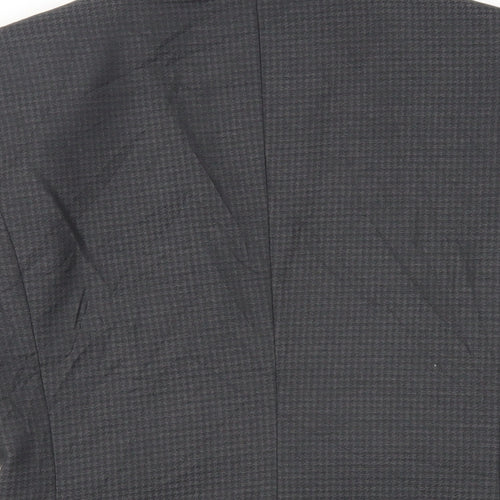 NEXT Womens Grey Geometric Jacket Blazer Size 10 Button