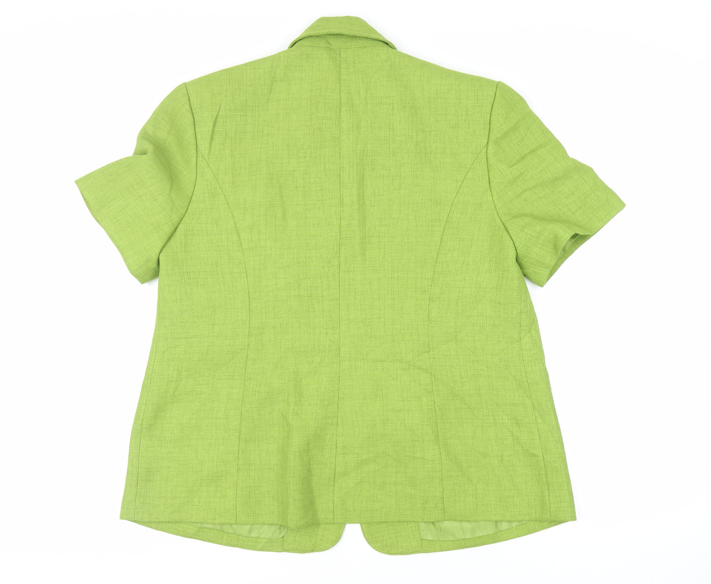 ELVI Womens Green Jacket Blazer Size 18 Button