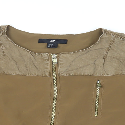 H&M Womens Brown Jacket Size 10 Zip