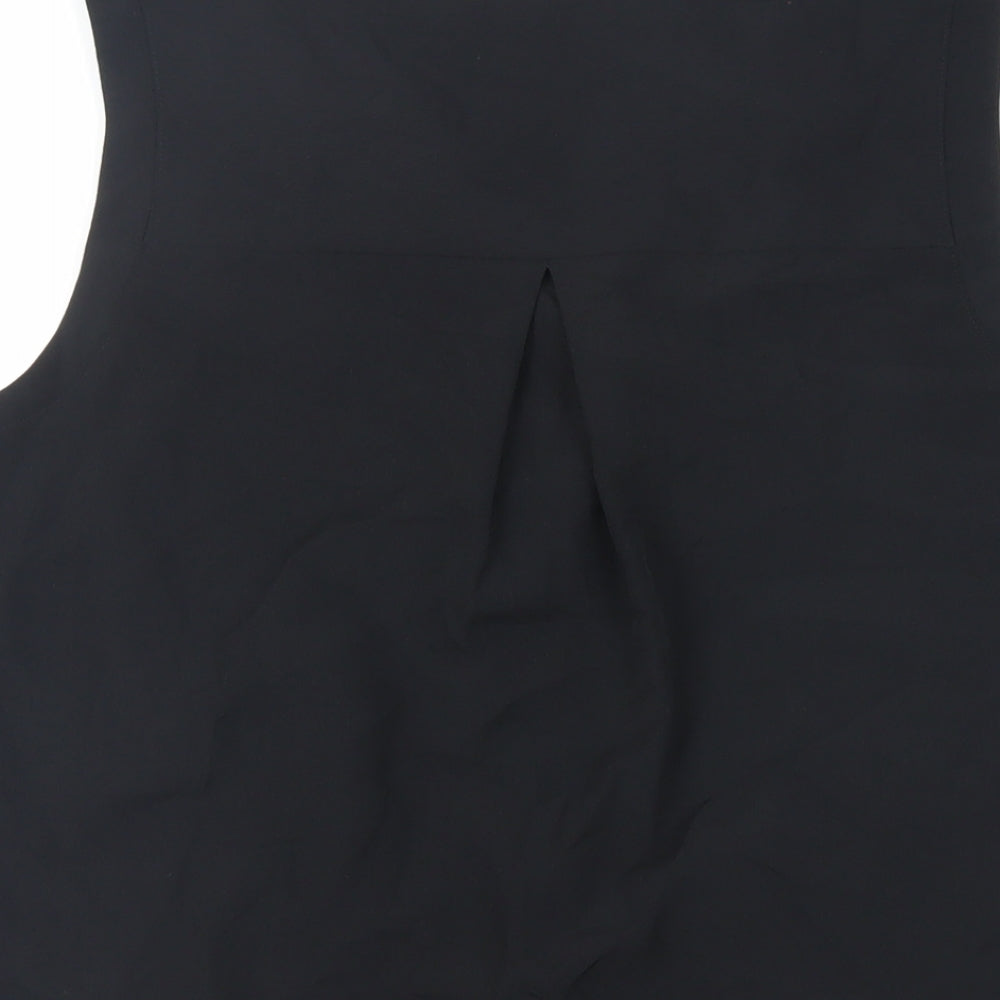 Marks and Spencer Womens Black Polyester Basic Tank Size 10 V-Neck