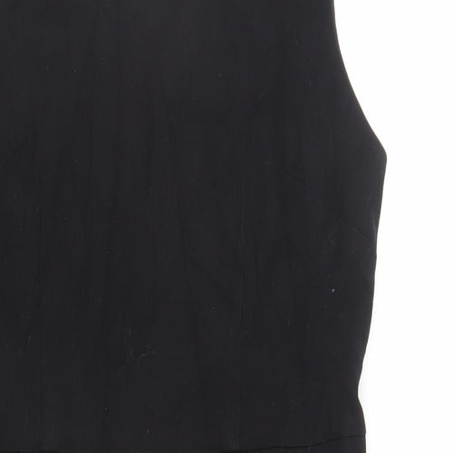 NEXT Womens Black Polyester Pencil Dress Size 12 Boat Neck Zip - Lined