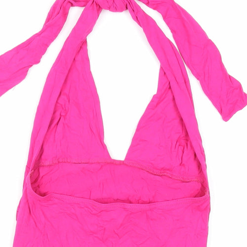 Morgan de Toi Womens Pink Viscose Basic Tank Size S Halter - Backless