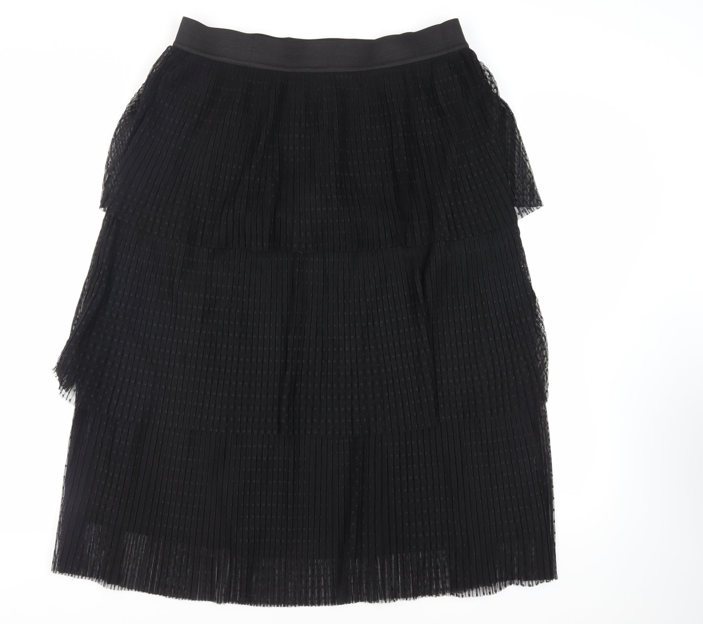 Autograph Womens Black Polyester A-Line Skirt Size 16 - Layered