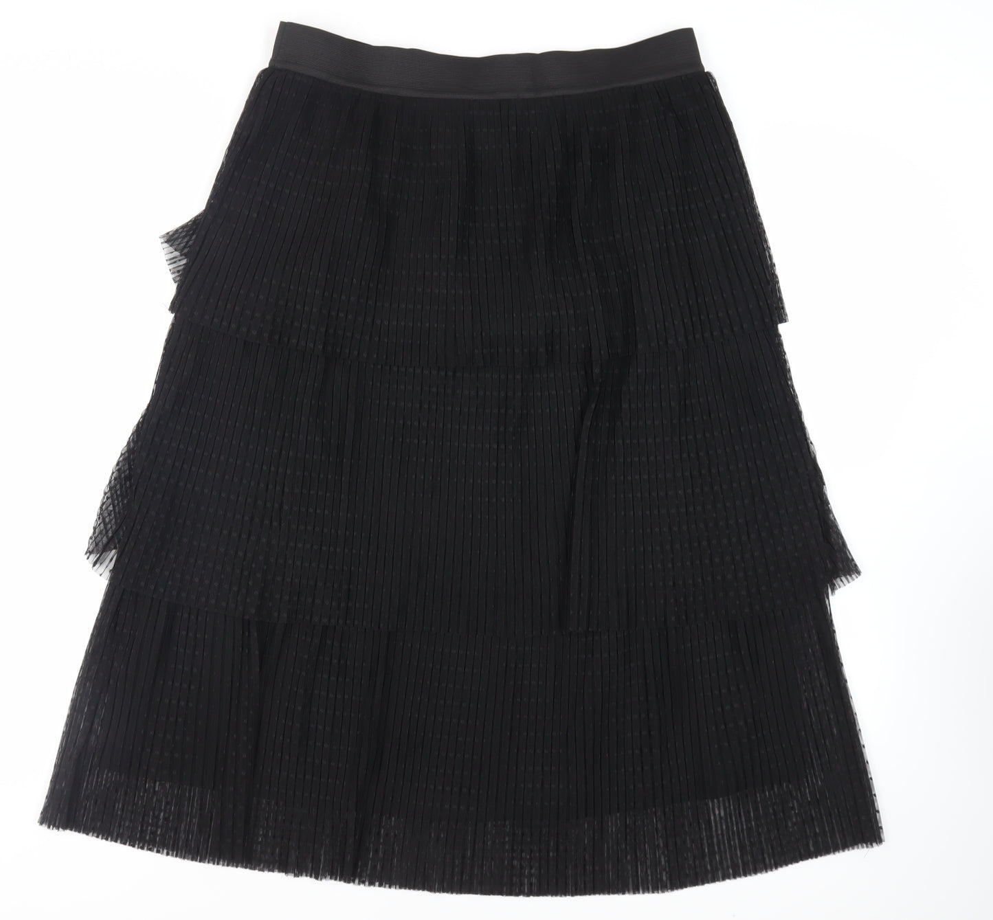 Autograph Womens Black Polyester A-Line Skirt Size 16 - Layered