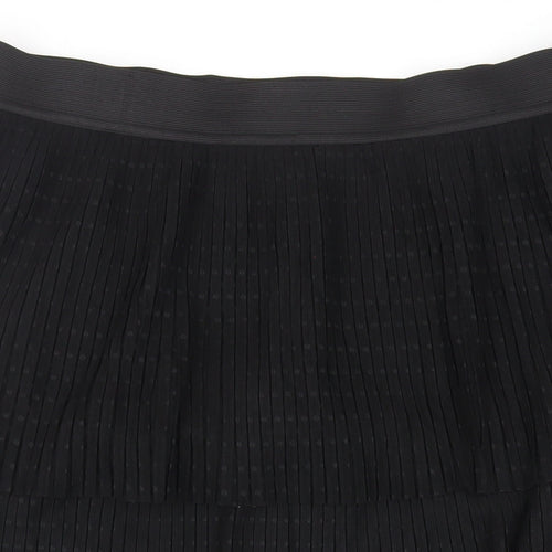 Autograph Womens Black Polyester A-Line Skirt Size 16 - Layered