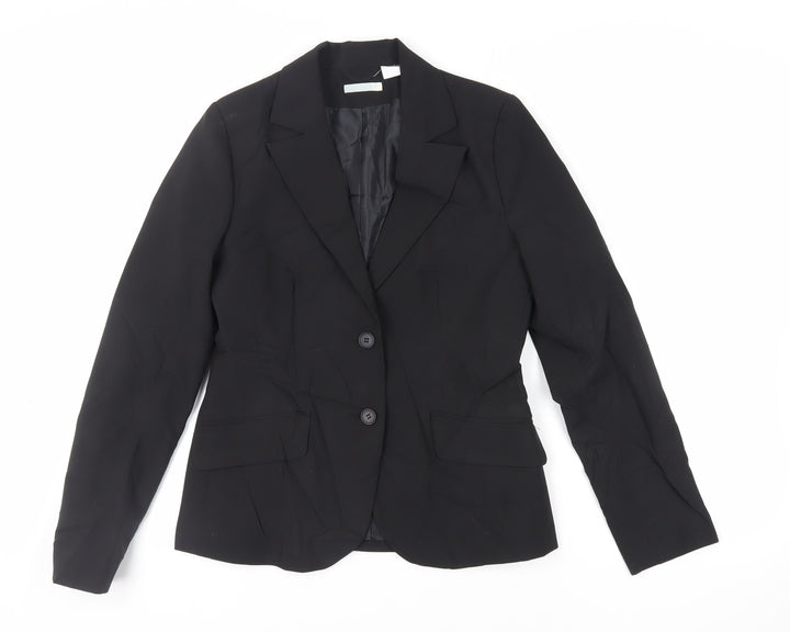 La Redoute Womens Black Jacket Blazer Size 10 Button