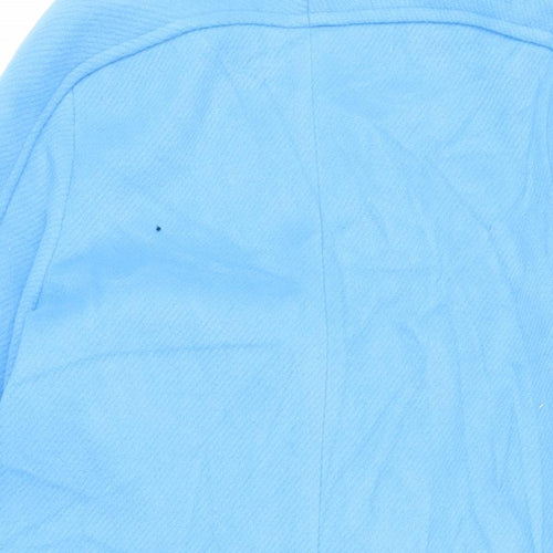 Marks and Spencer Womens Blue Overcoat Coat Size 12 Button