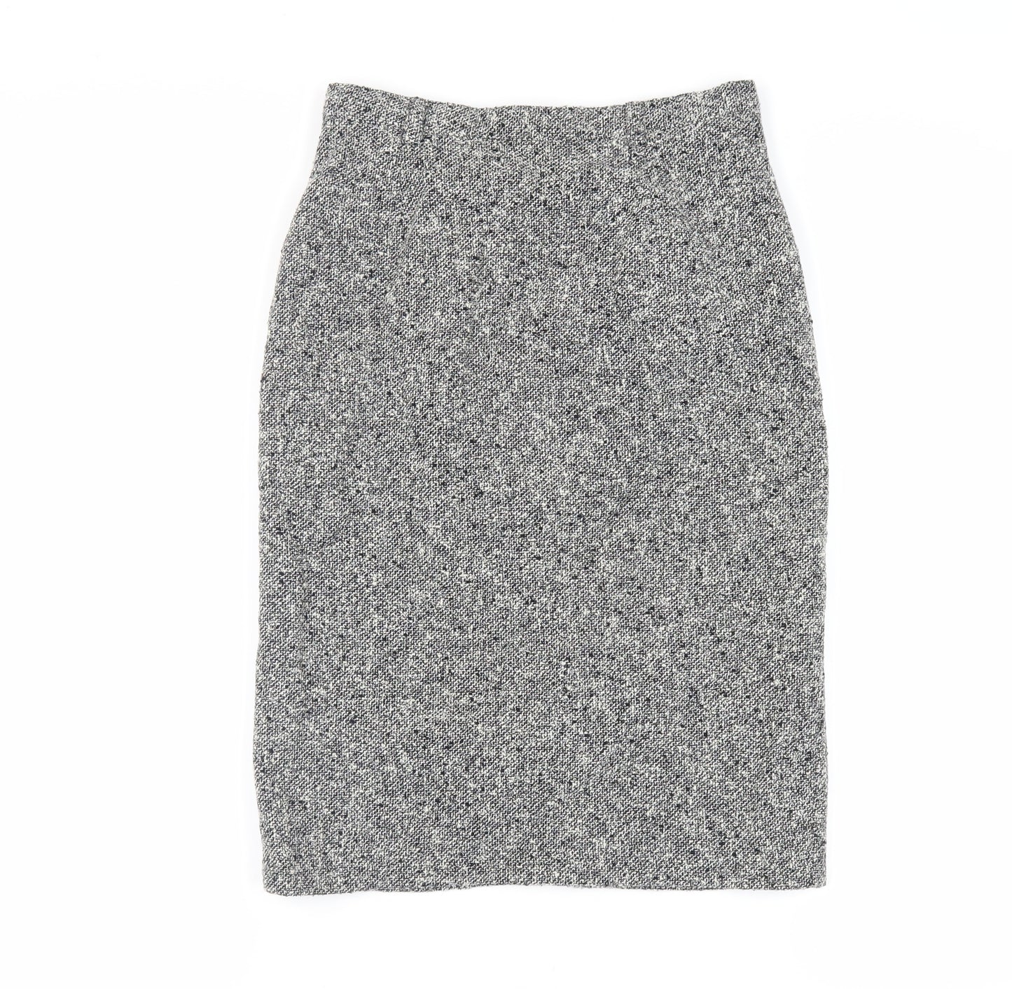 Gerard Darel Womens Grey Wool Straight & Pencil Skirt Size 10 Zip - Lined