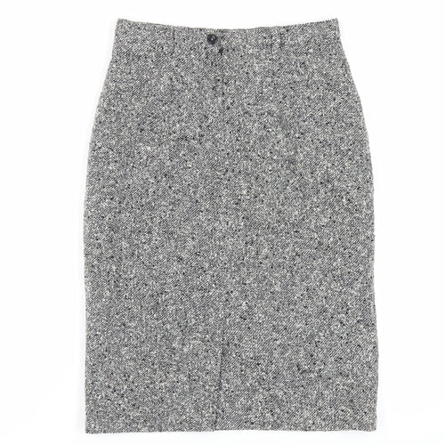 Gerard Darel Womens Grey Wool Straight & Pencil Skirt Size 10 Zip - Lined