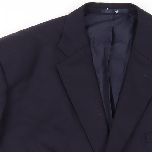 Alfred Brown Mens Blue Wool Jacket Suit Jacket Size 50 Regular