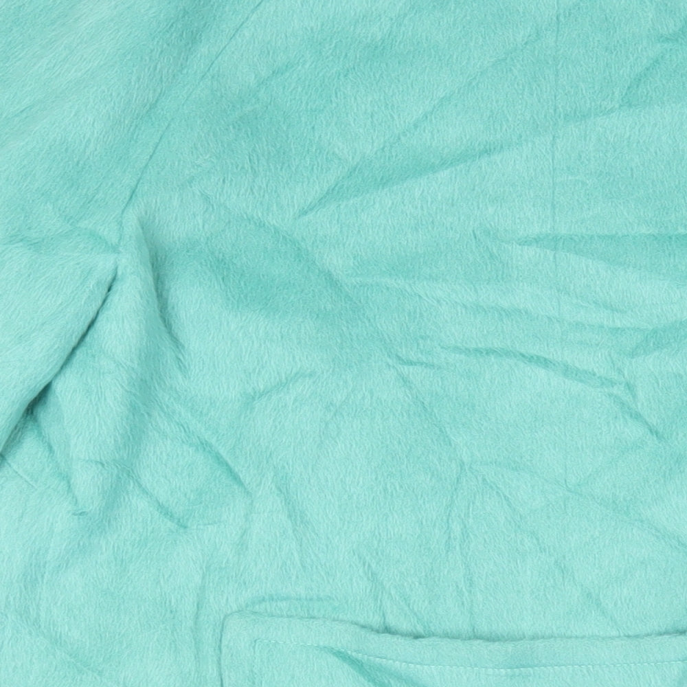 Per Una Womens Green Pea Coat Coat Size 12 Button