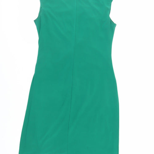 Scarlett Womens Green Polyester Pencil Dress Size 10 Cowl Neck Pullover - Ruched