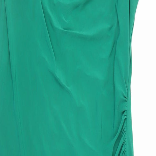Scarlett Womens Green Polyester Pencil Dress Size 10 Cowl Neck Pullover - Ruched