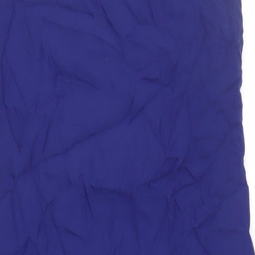 Esprit Womens Blue Colourblock Viscose Shift Size 24 V-Neck Zip