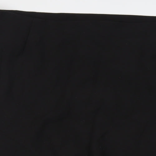 Artigiano Womens Black Polyester Flare Skirt Size 20 Zip