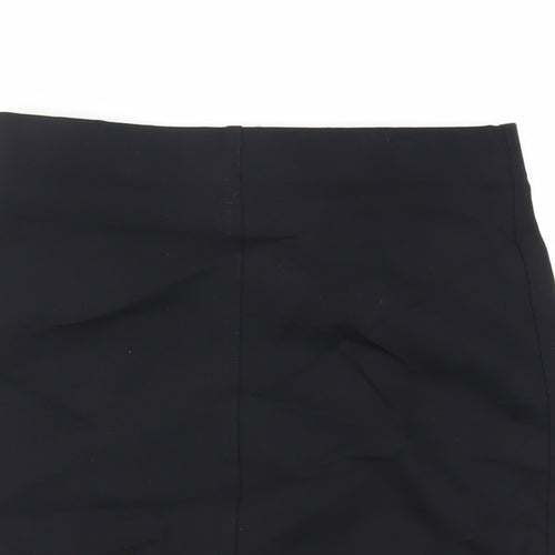 H&M Womens Black Viscose Mini Skirt Size S - Elasticated Waist