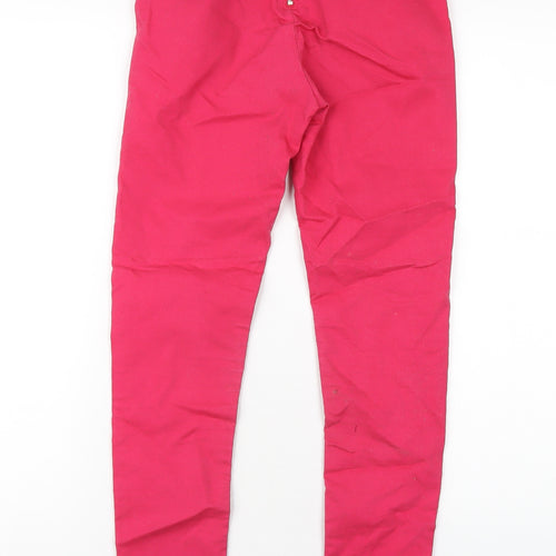 H&M Womens Pink Cotton Skinny Jeans Size 6 L27 in Regular Zip