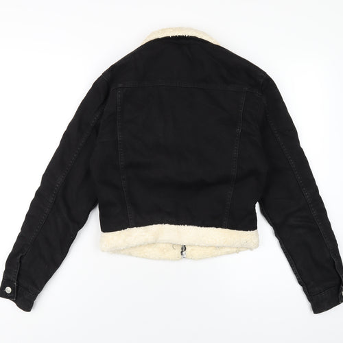 Topshop Womens Black Jacket Size 6 Zip