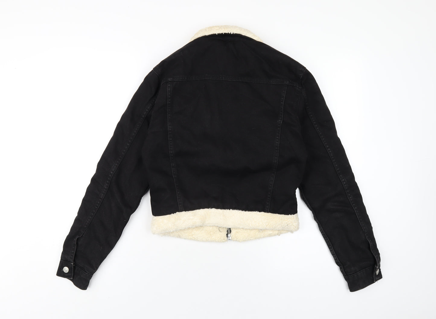 Topshop Womens Black Jacket Size 6 Zip
