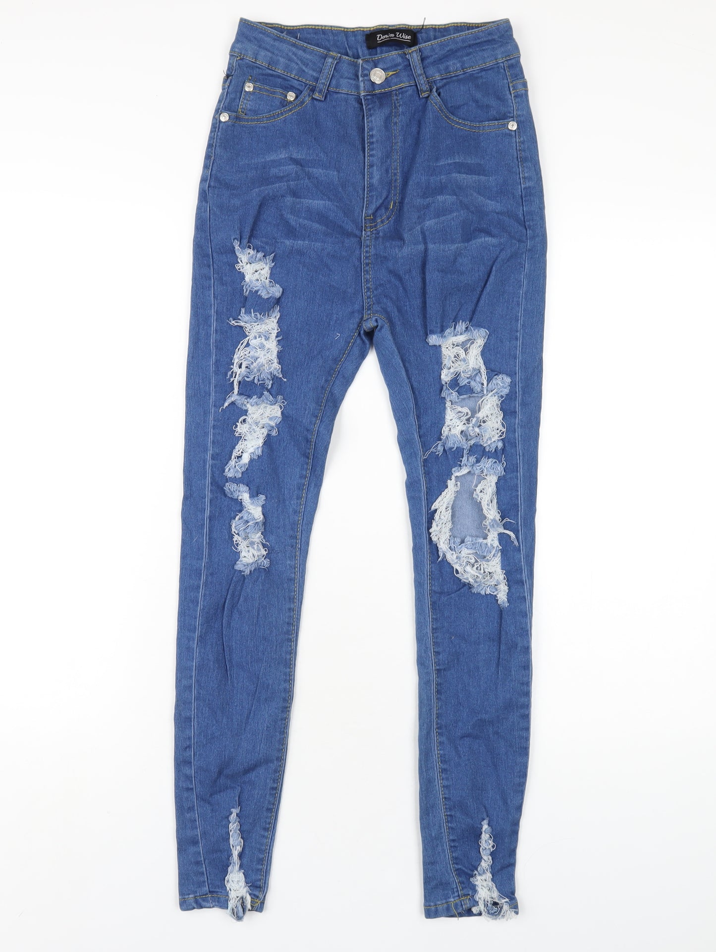 Denim Wise Womens Blue Cotton Skinny Jeans Size 8 L29 in Regular Zip