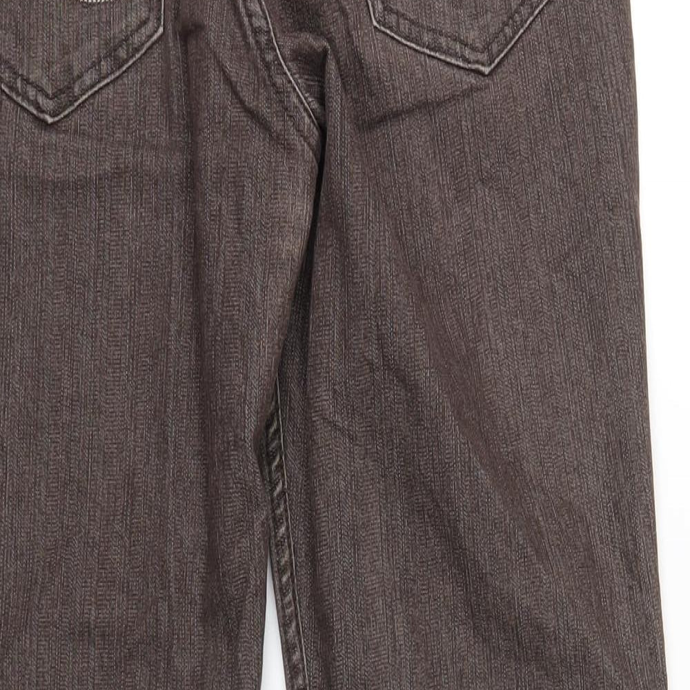 Soon Womens Brown Cotton Bootcut Jeans Size 12 L30 in Regular Zip