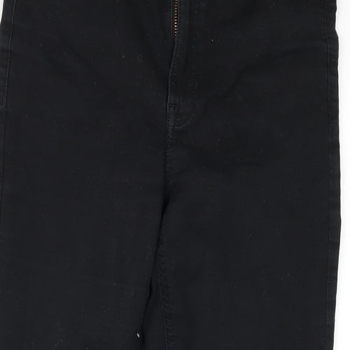 Marks and Spencer Womens Black Cotton Skinny Jeans Size 10 L27 in Regular Zip