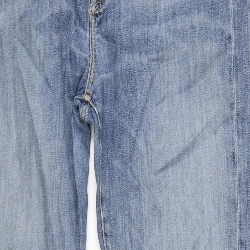Levi's Mens Blue Cotton Straight Jeans Size 34 in L33 in Regular Zip