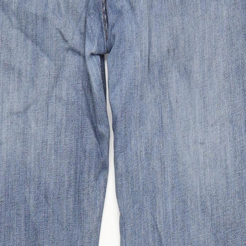 Levi's Mens Blue Cotton Straight Jeans Size 34 in L33 in Regular Zip