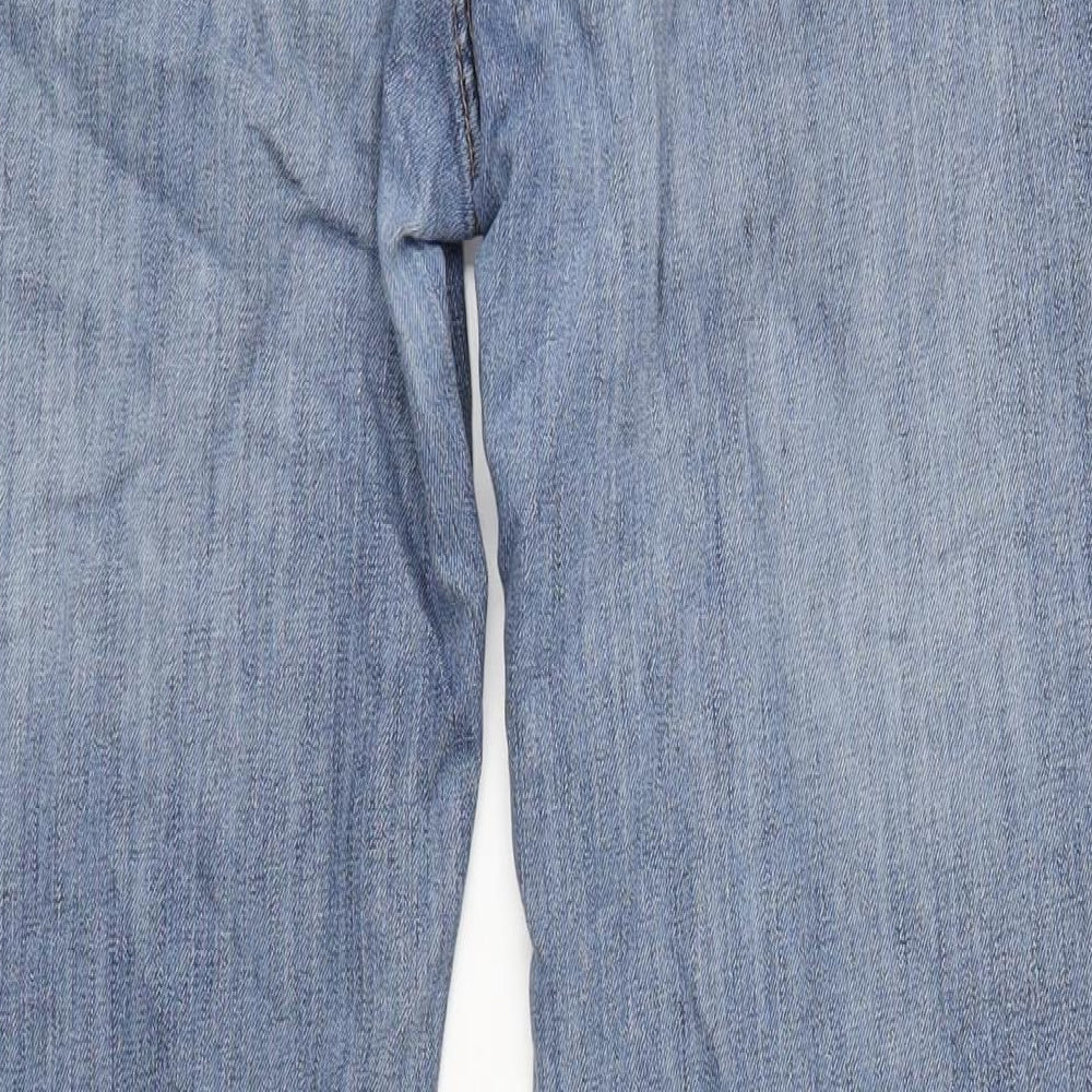 Levi's Mens Blue Cotton Straight Jeans Size 34 in L33 in Regular Zip