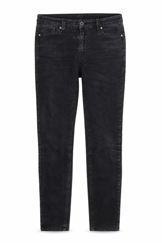 Front view of Denim & Co. women’s clear cotton skinny jeans, size UK 10, 33-inch leg regular zip