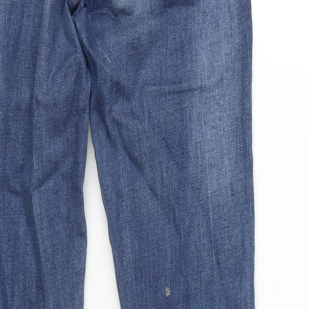 Denim & Co. Womens Blue Cotton Skinny Jeans Size 12 L32 in Regular Zip