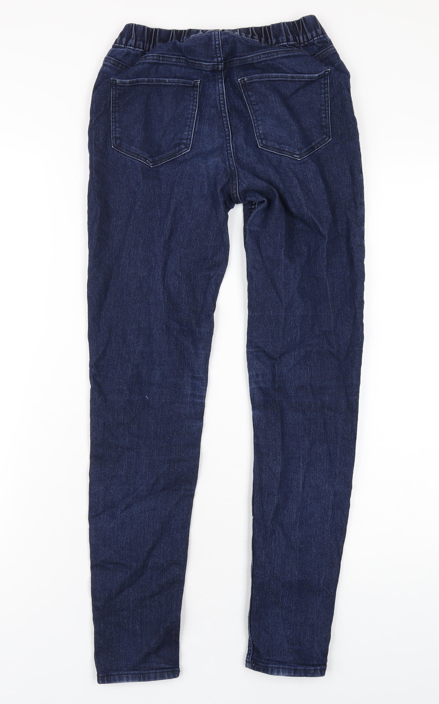 H&M Girls Blue Cotton Jegging Jeans Size 12-13 Years L28 in Regular Pullover