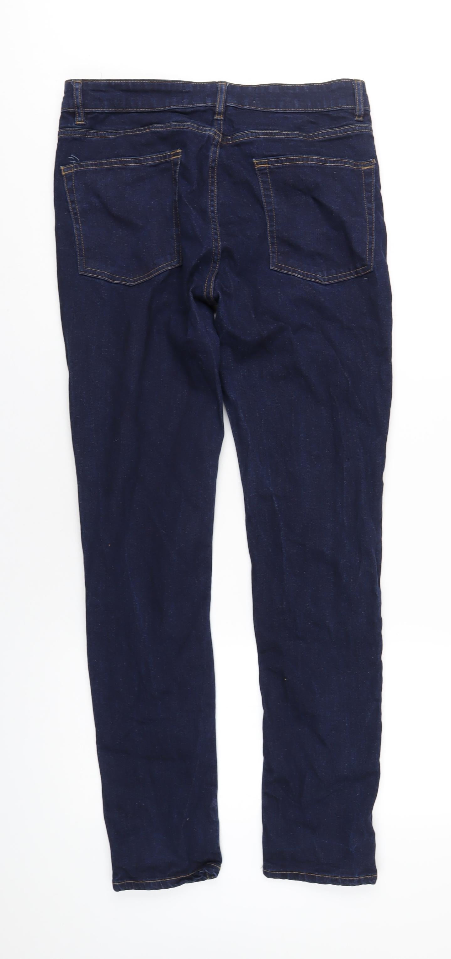 New Look Mens Blue Cotton Skinny Jeans Size 36 in L31 in Regular Zip