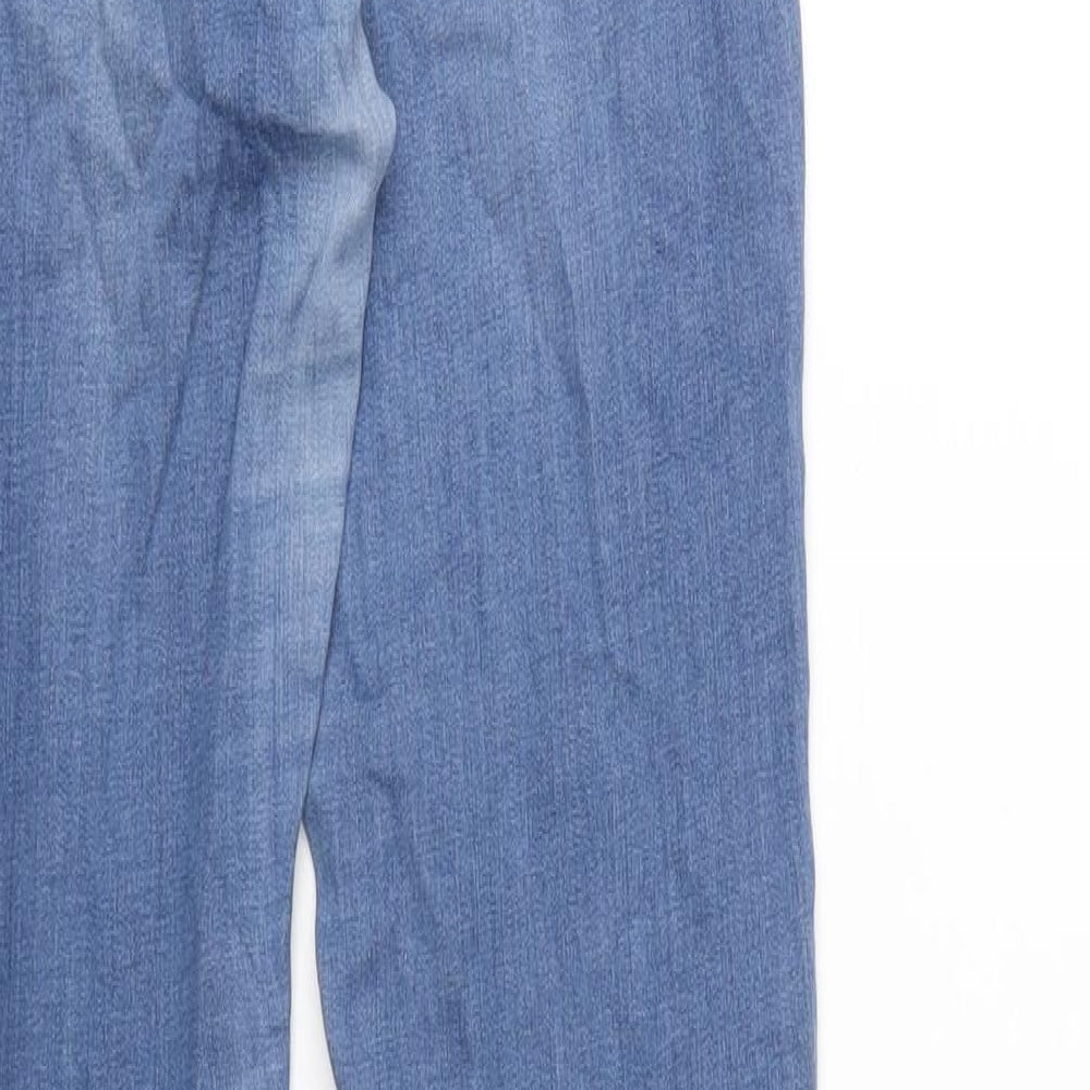 Topshop Womens Blue Cotton Skinny Jeans Size 28 in L34 in Regular Zip