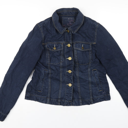 MANTARAY PRODUCTS Womens Blue Jacket Size 12 Button