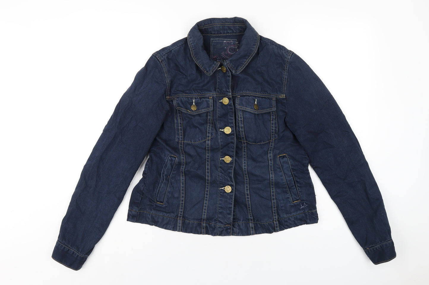 MANTARAY PRODUCTS Womens Blue Jacket Size 12 Button