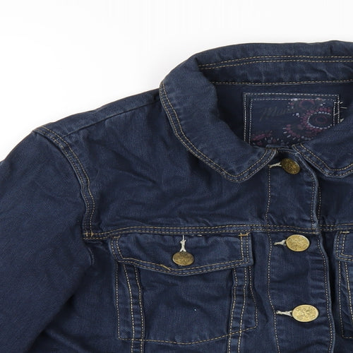 MANTARAY PRODUCTS Womens Blue Jacket Size 12 Button