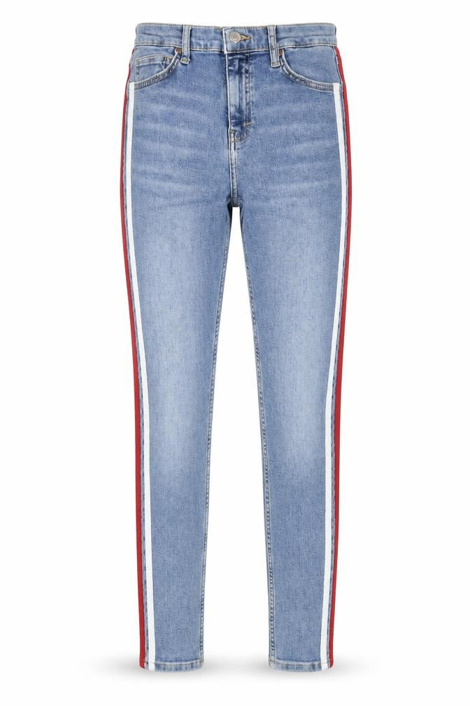 Topshop Womens Blue Cotton Skinny Jeans Size 28 in L34 in Regular Zip