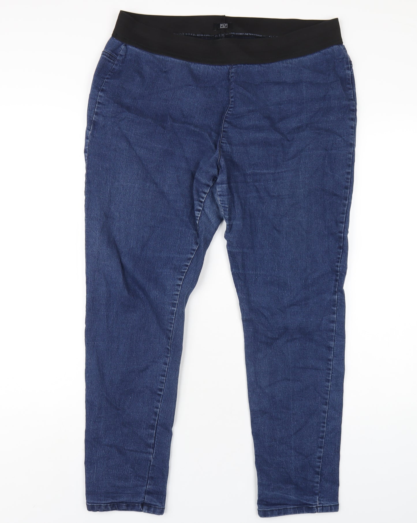 F&F Womens Blue Cotton Jegging Jeans Size 22 L28 in Regular