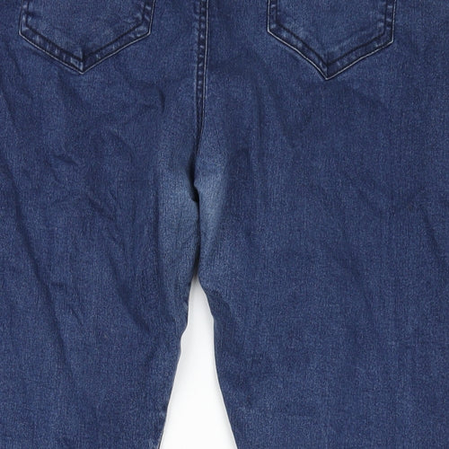 F&F Womens Blue Cotton Jegging Jeans Size 22 L28 in Regular