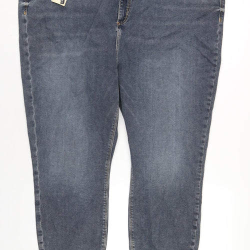 River Island Womens Blue Cotton Skinny Jeans Size 28 L27 in Regular Zip